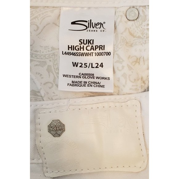 Silver Jean ~ Suki High Capri Super Stretch ~ Size 25 - Picture 12 of 13